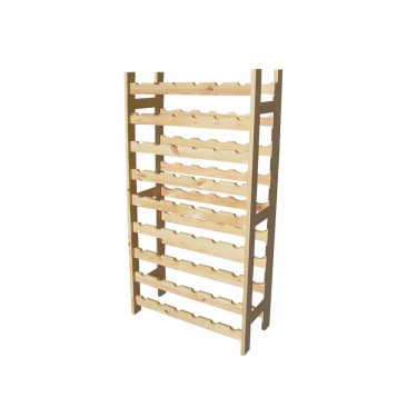 Μπουκαλοθήκη 54 Θέσεων Φυσικό Ξύλο 63x27x120cm