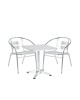 Σετ Τραπεζαρία Κήπου ArteLibre CALLISTO Αλουμίνιο Ασημί Με 2 Πολυθρόνες 14990098