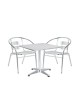Σετ Τραπεζαρία Κήπου ArteLibre CALLISTO Αλουμίνιο Ασημί Με 2 Πολυθρόνες 14990102