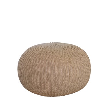 Πουφ Σκαμπό ArteLibre GULRU Αποσπώμενο Κάλυμμα Μπεζ Πλεκτό 50x50x35cm