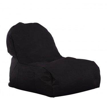 Πουφ Πολυθρόνα ArteLibre JONAS 100%  Αδιάβροχο Με UV Προστασία Μαύρο Ύφασμα 81x78x73cm