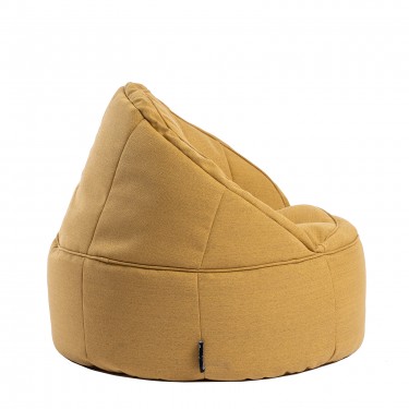 Πουφ Πολυθρόνα ArteLibre LINDE Κίτρινο Ύφασμα 70x75cm