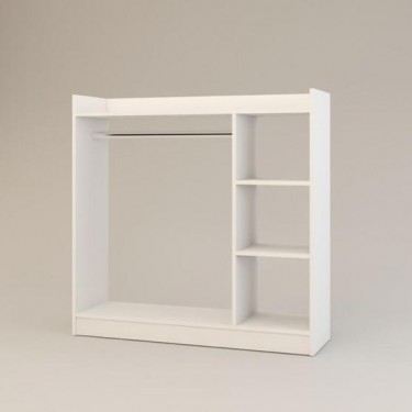 Κρεμάστρα Δαπέδου ArteLibre ZOLA Λευκό Μοριοσανίδα/Μέταλλο 123.6x35x120cm