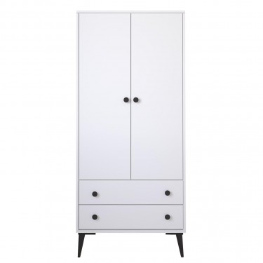 Ντουλάπα Δίφυλλη ArteLibre AMARI Λευκό Μοριοσανίδα 82x48x180cm