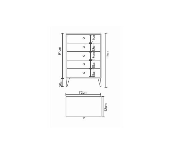 Συρταριέρα AMARI Δρυς Μοριοσανίδα 72x43x114cm Συρταριέρα AMARI Δρυς Μοριοσανίδα 72x43x114cm
