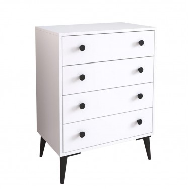 Συρταριέρα ArteLibre AMARI Λευκό Μοριοσανίδα 72x43x96cm