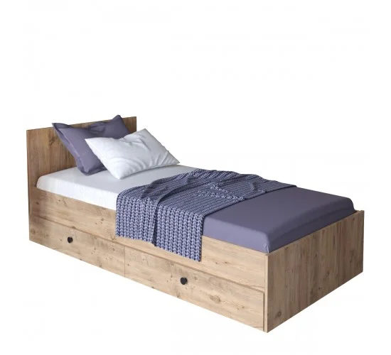 Κρεβάτι Μονό AMARI Βελανιδί Μοριοσανίδα 200x98cm Κρεβάτι Μονό AMARI Βελανιδί Μοριοσανίδα 200x98cm
