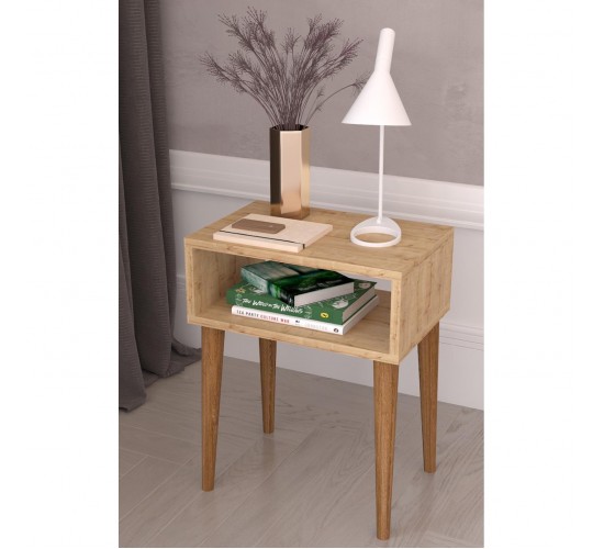 Κομοδίνο GANIRU Δρυς Μοριοσανίδα/Ξύλο 45x30x60cm