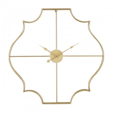 Ρολόι Τοίχου ArteLibre Χρυσό Μέταλλο 60x60x5cm