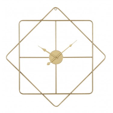 Ρολόι Τοίχου ArteLibre Χρυσό Μέταλλο 60x60x5cm