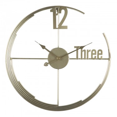 Ρολόι Τοίχου ArteLibre Χρυσό Μέταλλο 45.7x45.7x3.5cm