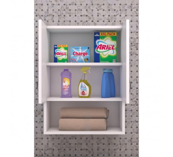 Ντουλάπι Μπάνιου ArteLibre SAMENTHA Λευκό Μοριοσανίδα 55x30x70cm Ντουλάπι Μπάνιου ArteLibre SAMENTHA Λευκό Μοριοσανίδα 55x30x70cm