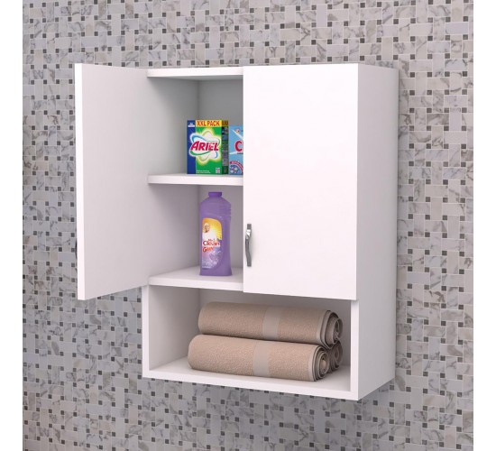 Ντουλάπι Μπάνιου ArteLibre SAMENTHA Λευκό Μοριοσανίδα 55x30x70cm Ντουλάπι Μπάνιου ArteLibre SAMENTHA Λευκό Μοριοσανίδα 55x30x70cm