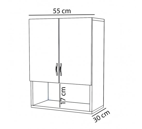 Ντουλάπι Μπάνιου ArteLibre SAMENTHA Λευκό Μοριοσανίδα 55x30x70cm Ντουλάπι Μπάνιου ArteLibre SAMENTHA Λευκό Μοριοσανίδα 55x30x70cm