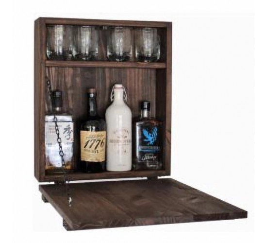 Mini Bar JESSICA Καρυδί Ξύλο 42x15x46cm