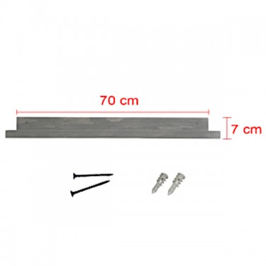 Ράφι Τοίχου ArteLibre AMIDA Γκρι Ξύλο 70x10x7cm