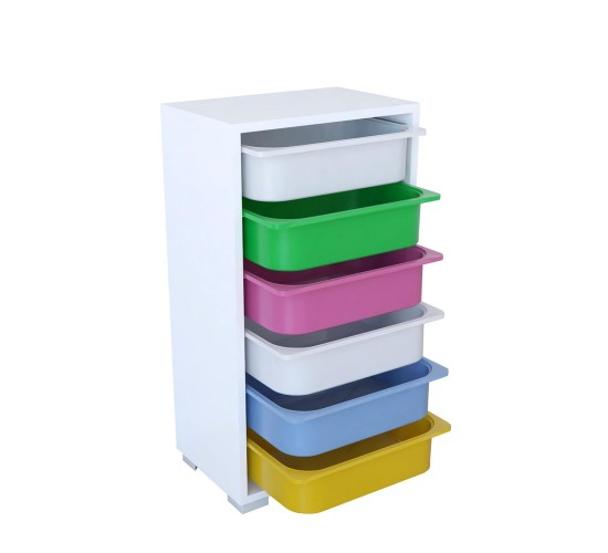 Ντουλάπι ArteLibre Με 6 Θέσεις BANDELE Πολύχρωμο Πλαστικό/Μοριοσανίδα 88x45.5x30cm