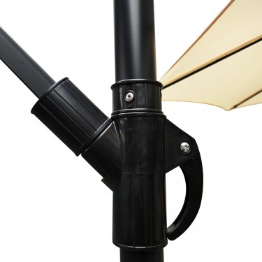 Ομπρέλα Κήπου ArteLibre Κρεμαστή KWALE Καφέ/Σκούρο Καφέ Μέταλλο/Ύφασμα Φ3x2.45m