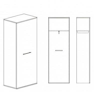 Ντουλάπα ArteLibre INGVILD Φυσικό Μοριοσανίδα 60x40x180cm