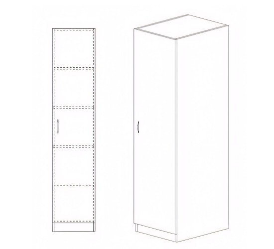 Ντουλάπα ArteLibre MARGRETE Φυσικό Μοριοσανίδα 48x40x180cm Ντουλάπα ArteLibre MARGRETE Φυσικό Μοριοσανίδα 48x40x180cm