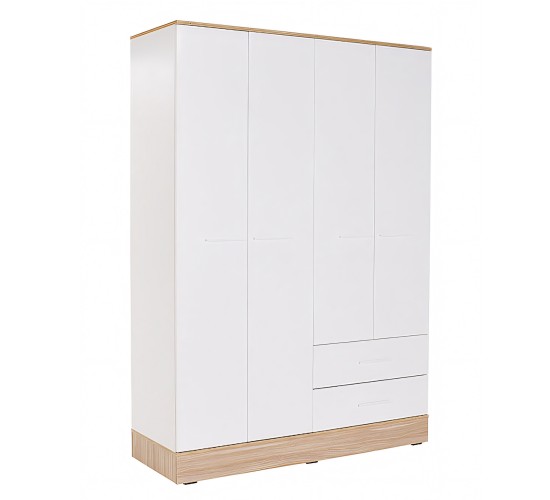 Ντουλάπα ArteLibre SASSA Λευκό/Φυσικό Μοριοσανίδα 120x50x195cm Ντουλάπα ArteLibre SASSA Λευκό/Φυσικό Μοριοσανίδα 120x50x195cm