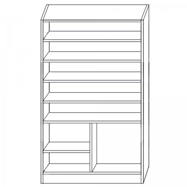 Παπουτσοθήκη ArteLibre BENTHE Φυσικό Μοριοσανίδα/Μελαμίνη 60x40x180cm