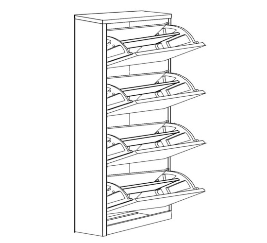 Παπουτσοθήκη ArteLibre LYKKE Φυσικό Μοριοσανίδα/Μελαμίνη 50x24x148cm