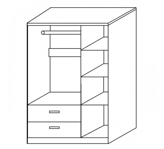 Ντουλάπα ArteLibre TUBEROSA Λευκό Μοριοσανίδα 120x50x180cm Ντουλάπα ArteLibre TUBEROSA Λευκό Μοριοσανίδα 120x50x180cm