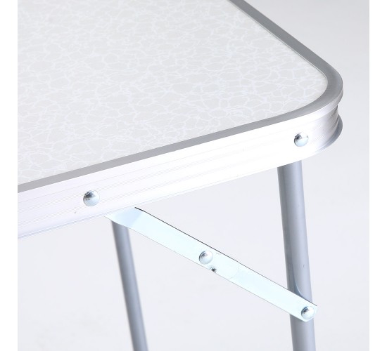 Τραπέζι Σπαστό ArteLibre BLISS Λευκό Αλουμίνιο 70x50x60cm Τραπέζι Σπαστό ArteLibre BLISS Λευκό Αλουμίνιο 70x50x60cm