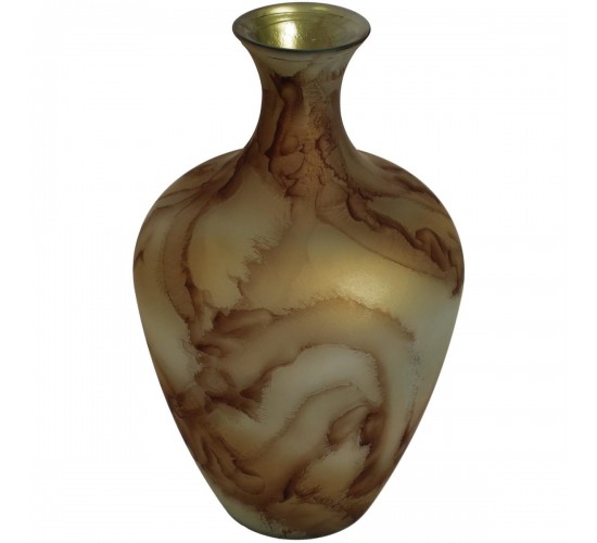 Βάζο ArteLibre Καφέ Ανακυκλωμένο Γυαλί 40x40x65cm