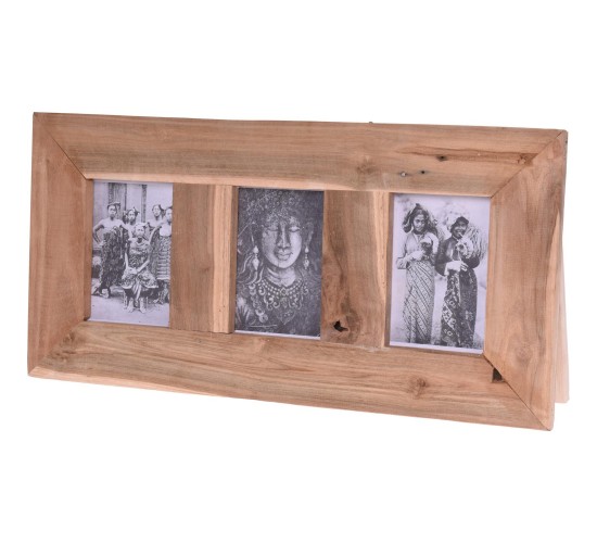 Κορνίζα Τριπλή ArteLibre Καφέ Ξύλο 55x3.5x28cm