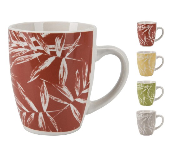 Κούπα ArteLibre 200ml Σχέδιο Φύλλα New Bone Πορσελάνη Σε 4 Χρώματα