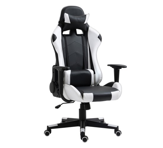 Καρέκλα Γραφείου Gaming NAVAN Λευκό/Μαύρο PVC 68x53x122-131cm