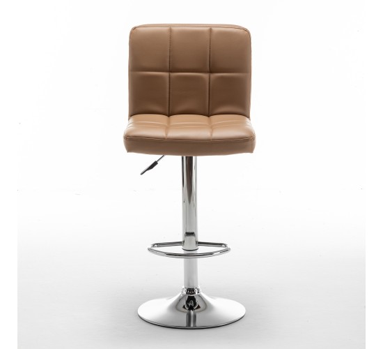 Σκαμπό Bar ArteLibre DIN Με Πλάτη Πτυσσόμενο Cappuccino PVC/Μέταλλο 44x50x92-113cm Σκαμπό Bar ArteLibre DIN Με Πλάτη Πτυσσόμενο Cappuccino PVC/Μέταλλο 44x50x92-113cm