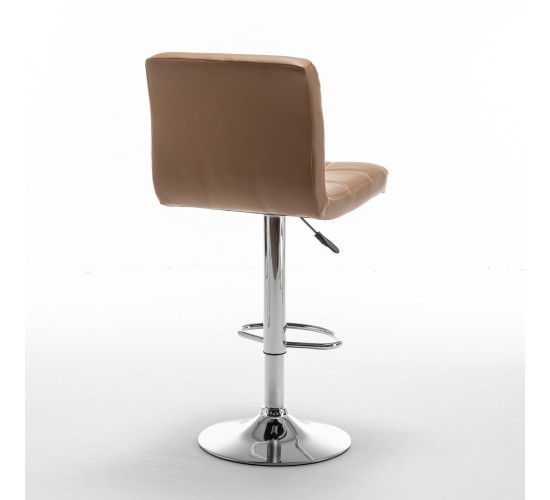 Σκαμπό Bar ArteLibre DIN Με Πλάτη Πτυσσόμενο Cappuccino PVC/Μέταλλο 44x50x92-113cm Σκαμπό Bar ArteLibre DIN Με Πλάτη Πτυσσόμενο Cappuccino PVC/Μέταλλο 44x50x92-113cm