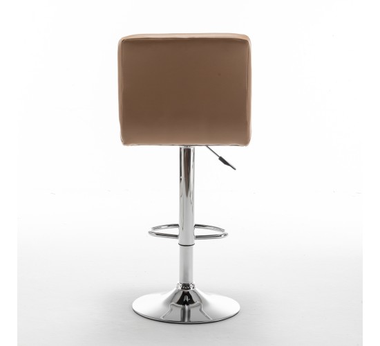 Σκαμπό Bar ArteLibre DIN Με Πλάτη Πτυσσόμενο Cappuccino PVC/Μέταλλο 44x50x92-113cm Σκαμπό Bar ArteLibre DIN Με Πλάτη Πτυσσόμενο Cappuccino PVC/Μέταλλο 44x50x92-113cm