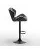Σκαμπό Bar ArteLibre DRASH Με Πλάτη Πτυσσόμενο Μαύρο PU/Μέταλλο 54x52x87-109cm