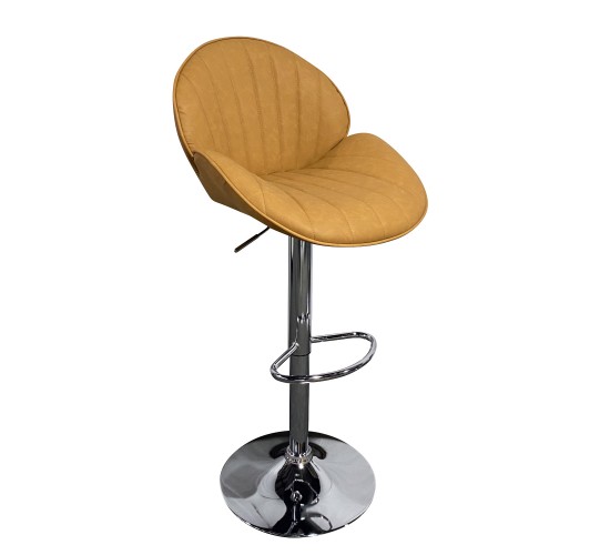 Σκαμπό Bar HUTT Με Πλάτη Πτυσσόμενο Camel PU/Μέταλλο 51x55x87-108cm Σκαμπό Bar HUTT Με Πλάτη Πτυσσόμενο Camel PU/Μέταλλο 51x55x87-108cm
