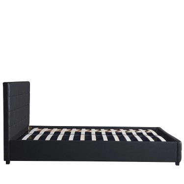 Κρεβάτι ArteLibre ABELIA Μαύρο PU 214.5x170x100cm (Στρώμα 160x200cm)