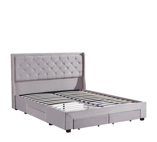 Κρεβάτι Διπλό ANNONA Ivory Βελούδο (Στρώμα 160x200cm) Κρεβάτι Διπλό ANNONA Ivory Βελούδο (Στρώμα 160x200cm)