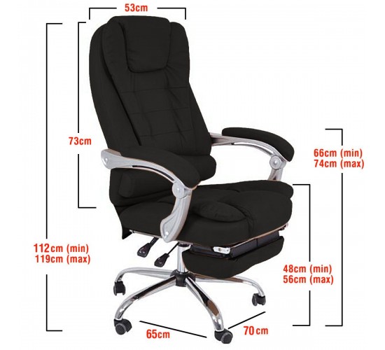 Καρέκλα Γραφείου ArteLibre ΑΝΔΡΟΝΙΚΗ Μαύρη 70x65x112-119cm