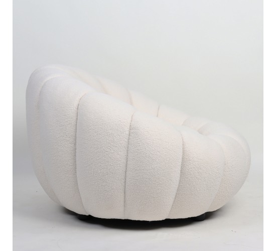 Πολυθρόνα ArteLibre AFET Λευκό Ύφασμα/Ξύλο 94x89x61cm