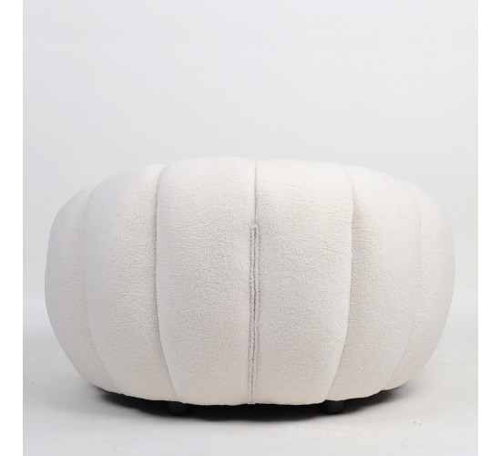 Πολυθρόνα ArteLibre AFET Λευκό Ύφασμα/Ξύλο 94x89x61cm