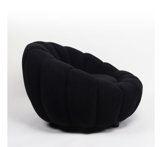 Πολυθρόνα ArteLibre AFET Μαύρο Ύφασμα/Ξύλο 94x89x61cm