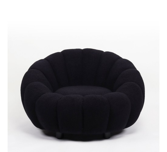 Πολυθρόνα ArteLibre AFET Μαύρο Ύφασμα/Ξύλο 94x89x61cm