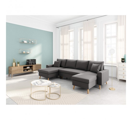 Καναπές Πολυμορφικός ArteLibre LEMPA Γκρι 295x148x86cm Καναπές Πολυμορφικός ArteLibre LEMPA Γκρι 295x148x86cm