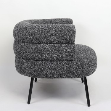 Πολυθρόνα ArteLibre CEREN Μαύρο Ύφασμα/Μέταλλο/Ξύλο 87x80x70cm