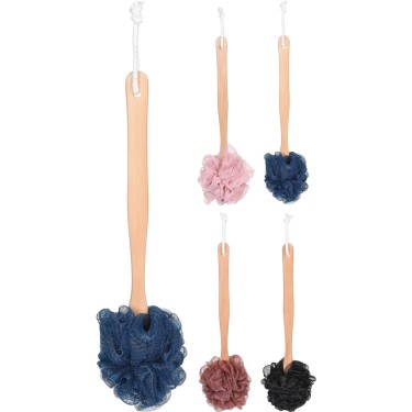 Σφουγγάρι Μπάνιου Με Ξύλινη Λαβή 39cm Σε 4 Χρώματα