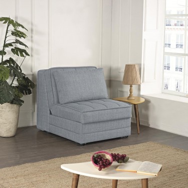 Πολυθρόνα ArteLibre MATEO Γκρι 85x110x90cm