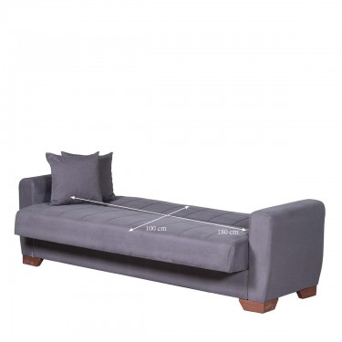Καναπές Κρεβάτι Τριθέσιος ArteLibre DIEGO 3S Γκρι 210x84x86cm